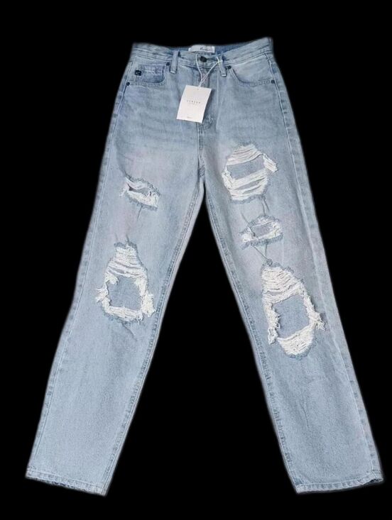KanCan Denim - NWT! Kancan Distressed Jeans Womens Size 5/26 Light Blue 5 Pocket